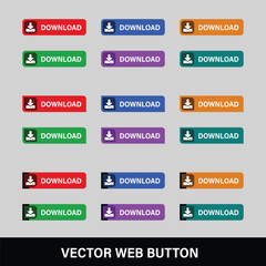 Website navigation templates and design elements with buttons and icons.