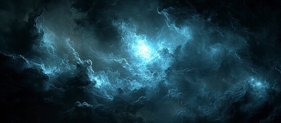 An abstract image of dramatic swirling cloud formations in the sky