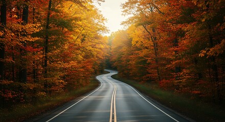 Obraz premium Golden Hour's Winding Embrace AI Generated