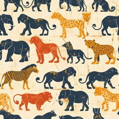 seamless pattern with animals