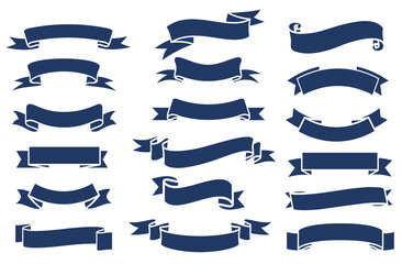 Obraz premium A collection of banners and ribbons in various styles and designs