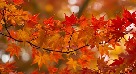 Fototapeta premium Crimson Canopy's Embrace AI Generated