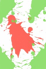 colorful ink splashes on white