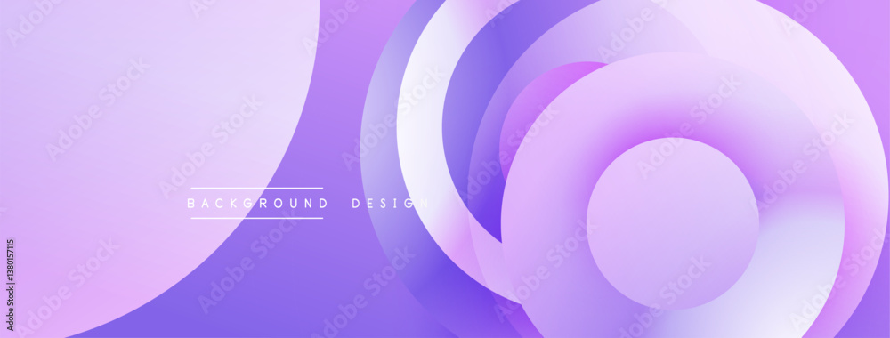 Leinwandbilder Abstract purple design. Concentric circles create dynamic visual effect. Smooth gradients, modern aesthetic. Minimalist composition, clean lines. Perfect backdrop.