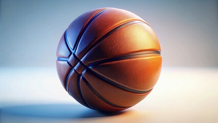 Obraz premium Basketball Ball on White Background: Sports Equipment Photography