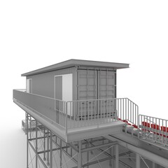 Fototapeta premium 3d render Bleachers design element. Furniture