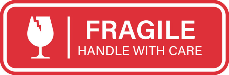 Fragile Handle with Care Shipping Label