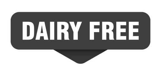 dairy free sticker. dairy free sign on transparent background