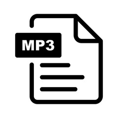 MP3 file document icon.MP3 file symbols.
