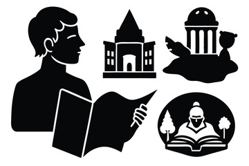 Important Historical Events Vector Illustration Collection