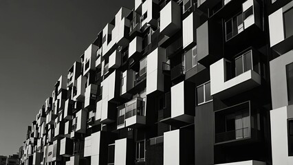 Black and white building