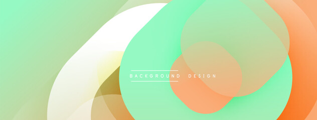 Abstract design. Overlapping circles, soft colors. Gradient background. Modern aesthetic. Minimalist composition. Smooth transitions. Light hues. Creative concept.