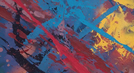 Crimson Tides of Abstract Expression AI Generated