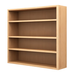 A minimalist wooden shelf for organizing items, featuring a sturdy design and natural finish. Perfect for home or office storage. (PNG, transparent background)

