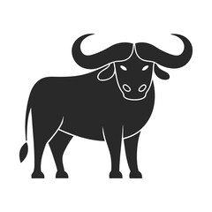 Buffalo icon  silhouette vector illustration