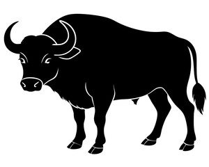 Buffalo silhouette vector illustration
