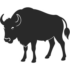 Buffalo silhouette vector illustration