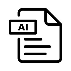 AI file document icon.AI file symbols.