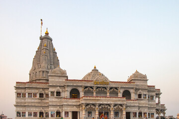 Fototapeta premium Very famous Hindu Temple- Prem Mandir. This temple is dedicated to Lord Krishna and Radha