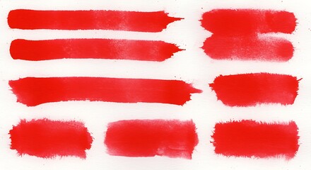 Crimson Strokes: A Watercolor Etude AI Generated