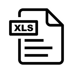 XLS file document icon.XLS file symbols.