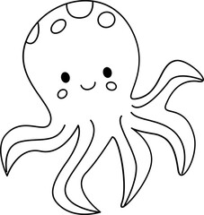  Octopus illustration.