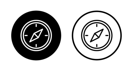 Compass icon logo design. arrow compass icon sign and symbol