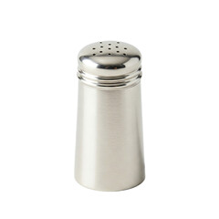 Metal salt shaker, cylindrical shape, isolated on a transparent background, png image, simple design, kitchen utensil, cooking ingredient