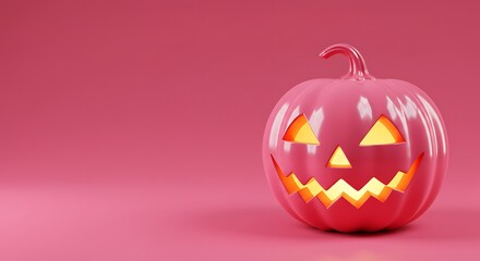 Pink Glow: A Halloween Serenity AI Generated