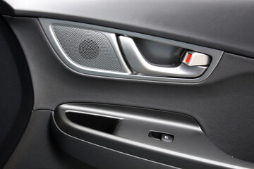Fototapeta premium Car door inside the modern car close up.