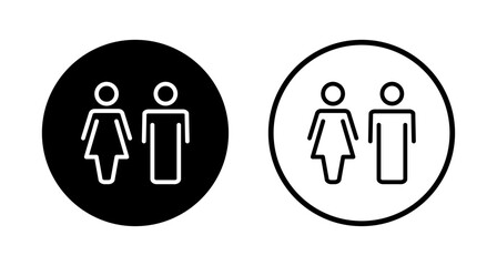 Man and woman icon logo design. male and female sign and symbol. Girls and boys