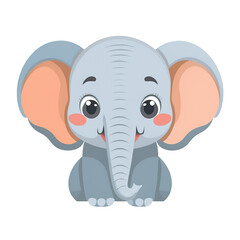 Fototapeta premium Elephant emoji on transparent png background