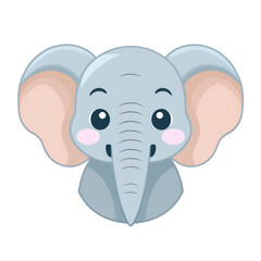 Fototapeta premium Elephant emoji on transparent png background