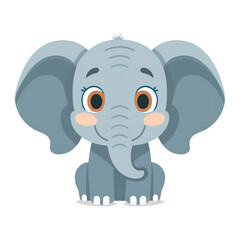 Obraz premium Elephant emoji on transparent png background