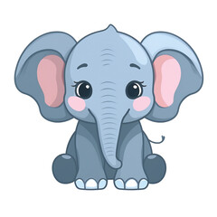 Naklejka premium Elephant emoji on transparent png background
