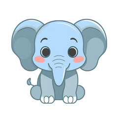 Fototapeta premium Elephant emoji on transparent png background
