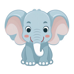 Naklejka premium Elephant emoji on transparent png background