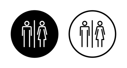 Toilet icon logo design. Girls and boys restrooms sign and symbol. bathroom sign. wc, lavatory