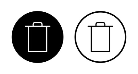 Trash icon logo design. trash can icon. delete sign and symbol.
