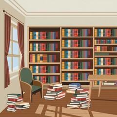 books in a library