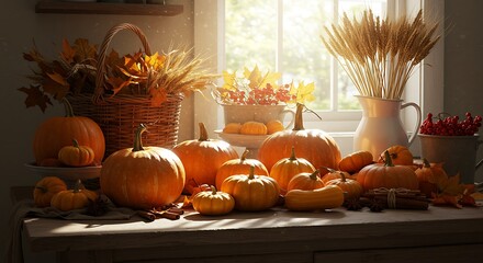 Autumn's Golden Harvest AI Generated