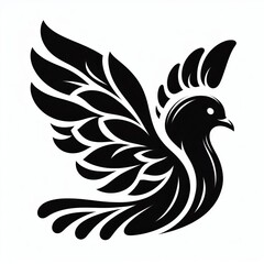 Obraz premium Stylized Silhouette Illustration of Various Birds