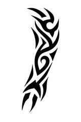 Arm sleeve tattoo vector illustration on a white background.