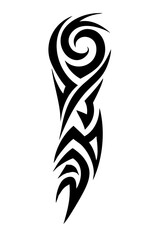 Arm sleeve tattoo vector illustration on a white background.