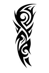 Arm sleeve tattoo vector illustration on a white background.