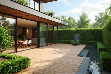 Modern Terrace Renovation with WPC Decking – Spacious Outdoor Living & Indoor-Outdoor Connection
