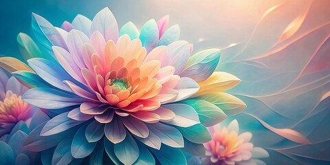 Colorful Floral Abstract Background with Ample Copy Space for Text and Branding - Perfect for Websites and Marketing Materials