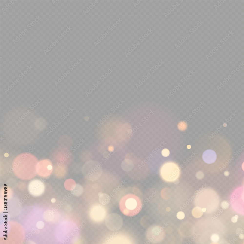 Aufkleber Summer bokeh background.Blurred bokeh circles.Cute bokeh background.
