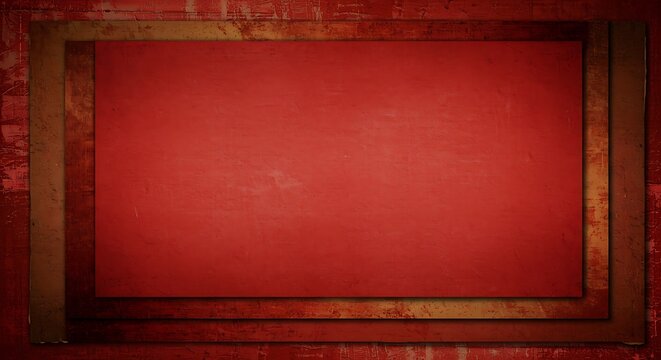 Crimson Hues And Rusted Frames A Deep Red Canvas Layered Textures In Red Rustic Red Frame Crimson Depth Intricate Red Frame Red Abstract Layers AI Generated