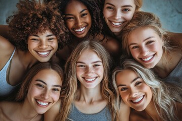 Happy people connected together, Generative AI